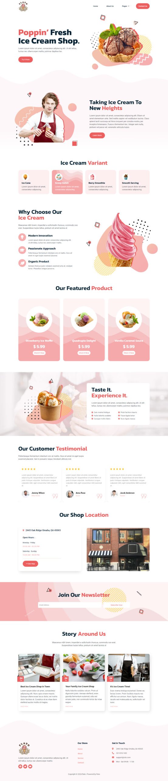 Website Development Service-Portfolio-Ice-cream-Website